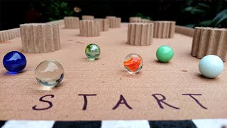 How To Make Marble Race Game from Cardboard