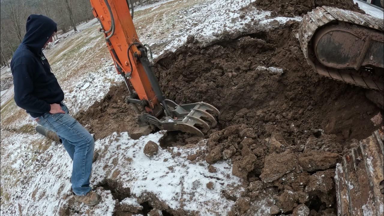 Fixing a culvert pipe real time - Digging up and replacing a section of culvert pipe, then talking. Filmed mostly in real time.
