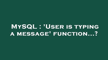 MySQL : 