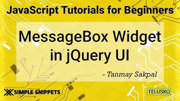 Message Box Widget in JQuery UI  2019