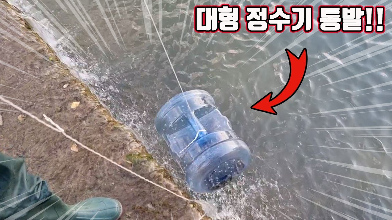 강원도 계곡과 하천에 자작 정수기통발을 설치했더니 고기들이 빨려들어오네요!