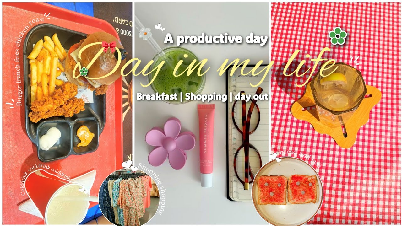 Day in my life༘˚⋆𐙚 | Indian Aesthetic Vlog🍓 | Day Out 🍜 | Shopping 🛍️| Breakfast 🍒|  #explore #food 