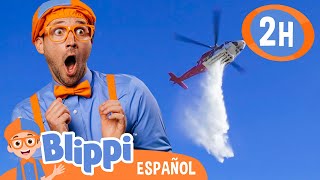 Blippi al Rescate: ¡Volando en el Helicóptero de Bomberos | Blippi | Moonbug Kids  Parque en Vivo!