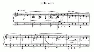 Video thumbnail of "Erik Satie ~1897~ Je Te Veux (piano solo)"