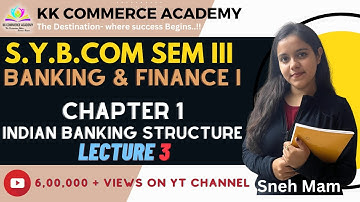 Sybcom Sem 3 | Banking & Finance 1 | INDIAN BANKING STRUCTURE PART 3 | #kkca #sppu #sybcom #sneh_mam