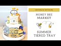 HONEY BEE THEME TIERED TRAY + Bee DIY Tutorials | Tiered Tray Ideas | Cricut Sign Ideas