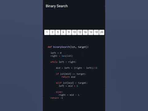 Binary Search Algorithm in Python - YouTube
