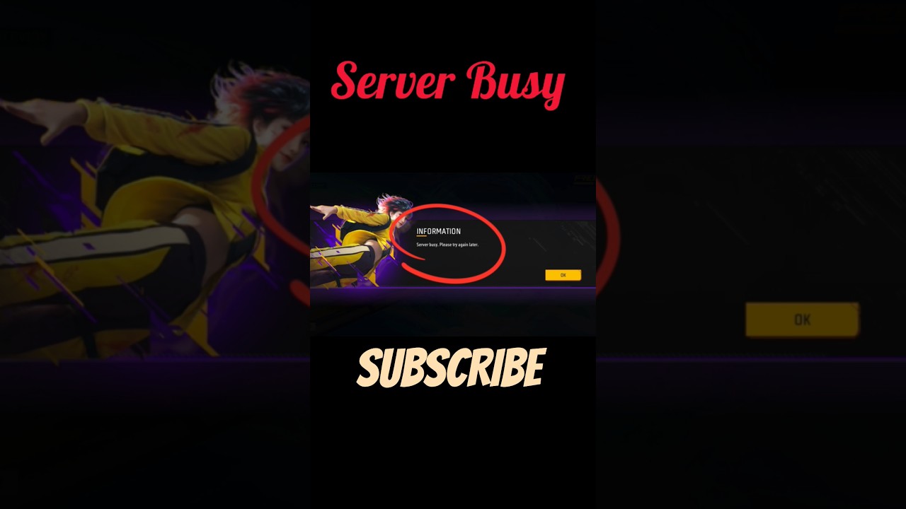 SERVER BUSY PROBLEM SOLVE ❓(FREE FIRE )