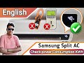 Eng how to check power consumption kwh bill  samsung split  windfree ac remote guide