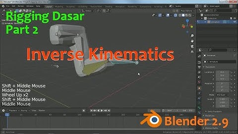 Tutorial Dasar Rigging Blender 2.9 Part 2 | Inverse Kinematics