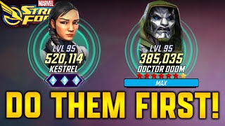 UPGRADE THESE 48 To 100 - LEVELING EVENT 40 Days - MARVEL Strike Force - MSF
