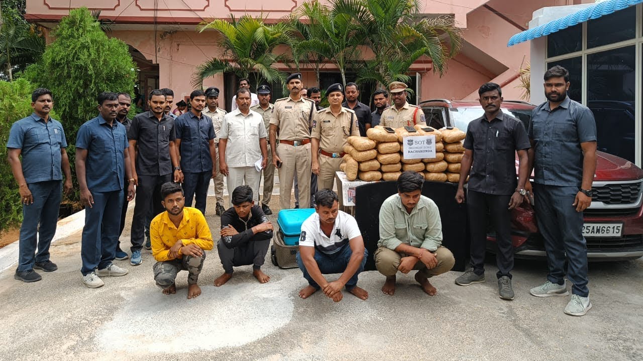 DCP YADADRI BHONGIR: 120 kg Ganja seized and 4 notorious interstate gang busted