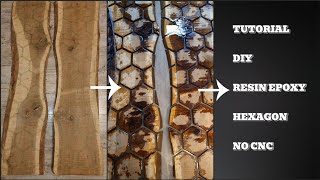 DIY Wood and Epoxy Resin Hexagonal Table Tutorial Without CNC / PART 1