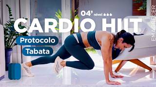 CARDIO HIIT de 4 minutos pra queimar muita gordura em casa 🔥 Carol Borba