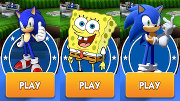 Sonic Dash vs SpongeBob: Sponge on the Run vs Sonic Dash 2: Sonic Boom Gameplay
