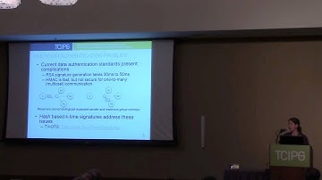 TCIPG Industry Workshop Research Presentation: K-Time Signatures for Smartgrid Multicast