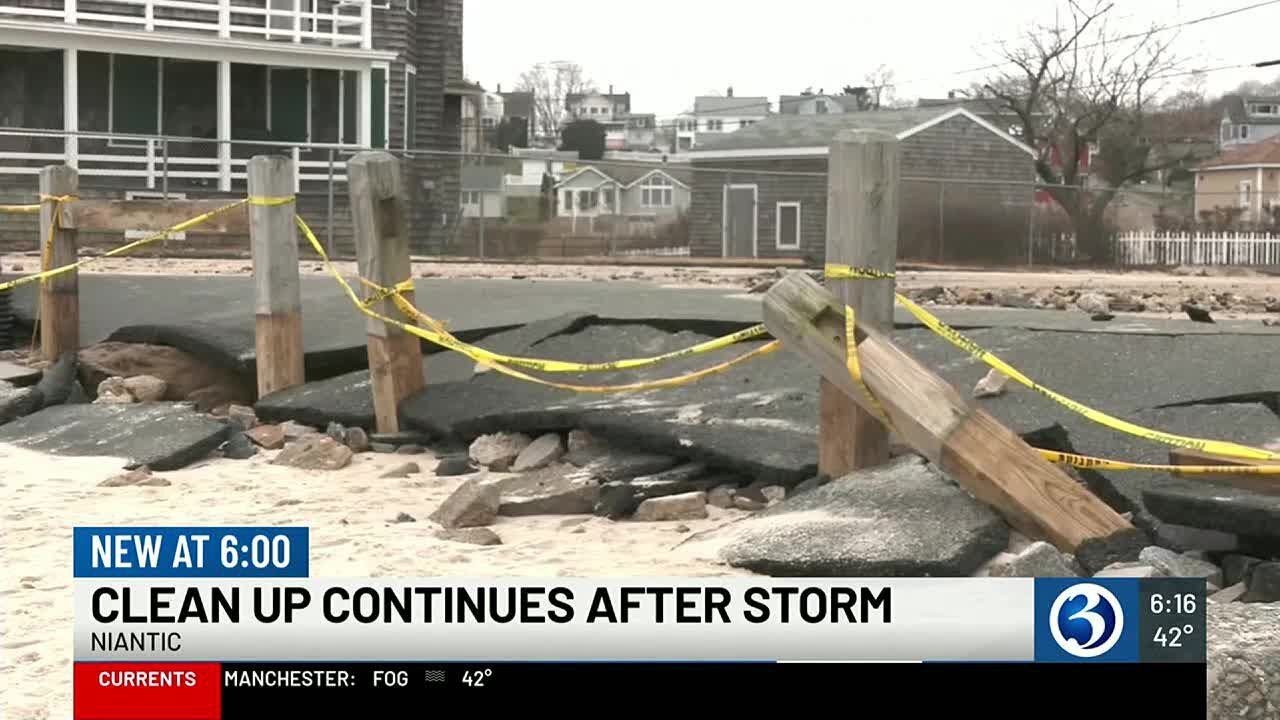 Cleanup continues in Niantic after storm - YouTube