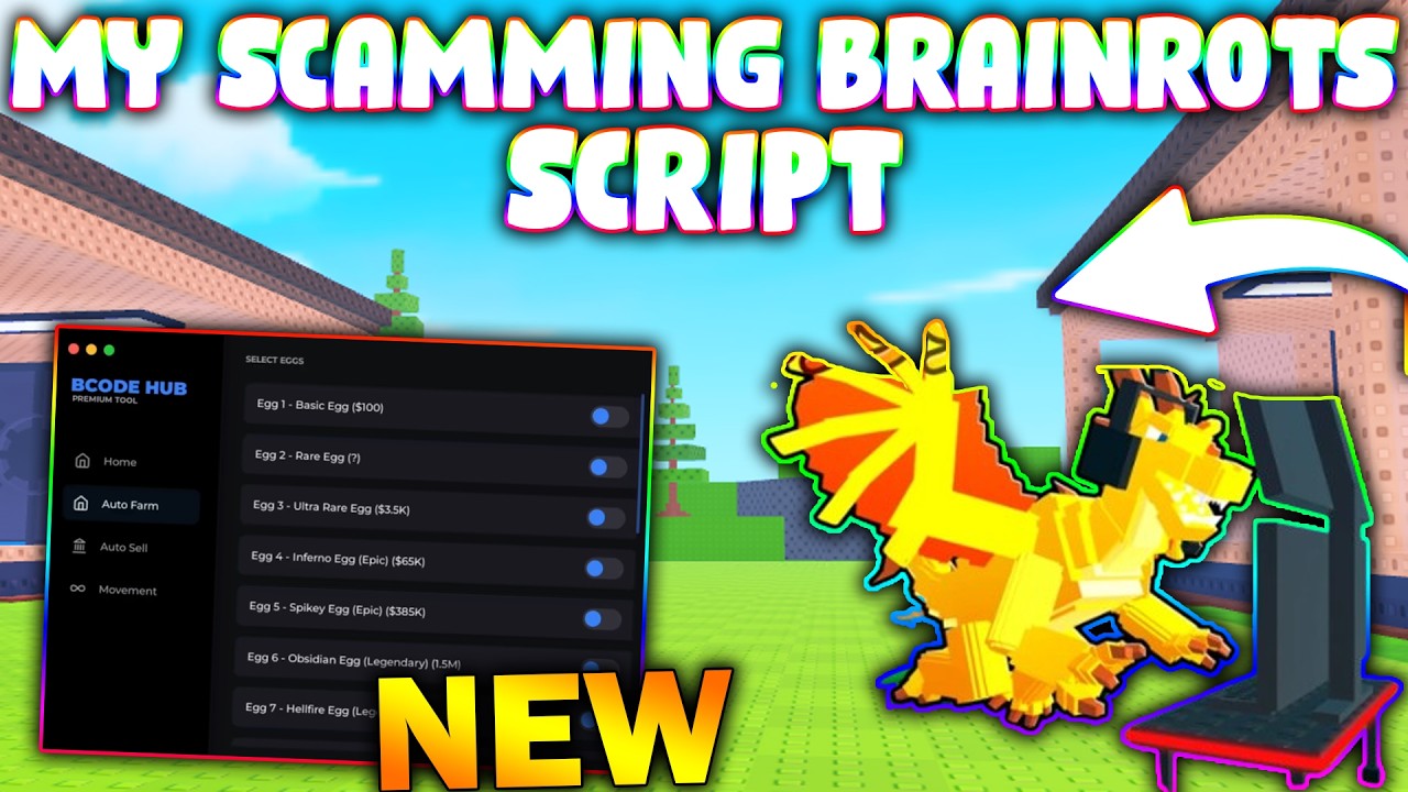 *NEW* My Scamming Brainrots! Script (PASTEBIN 2026) (AUTO FARM , AUTO BUY EGG )