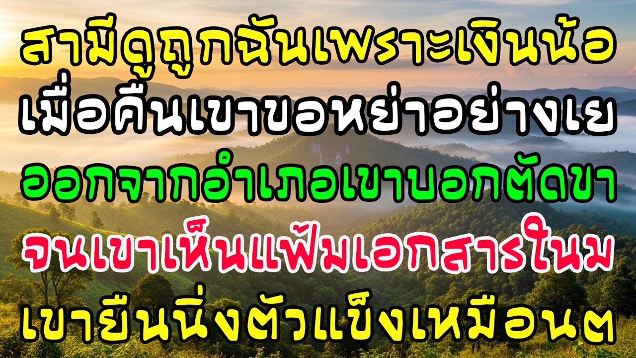 ผัวเงินเดือน 1.2 แสน ฉันแค่ 2.8 หมื่น ขอหย่าแล้วบอกอย่าติดต่อ—เห็นแฟ้มในมือฉัน เขาแข็งทื่อ
