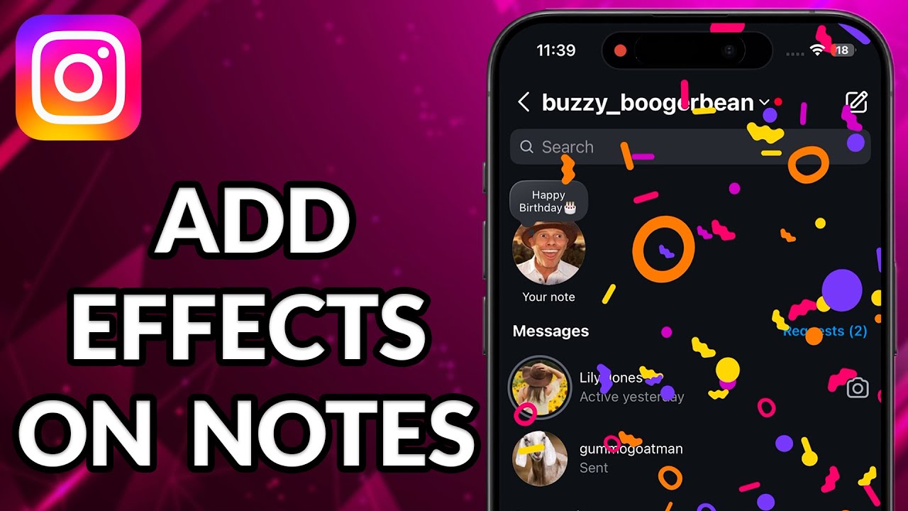 How To Add Effects On Instagram Notes - YouTube