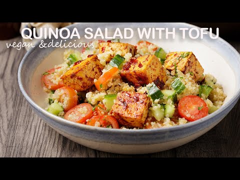 Elevate Your Palate: Quinoa Salad with Spiced Harissa Tofu