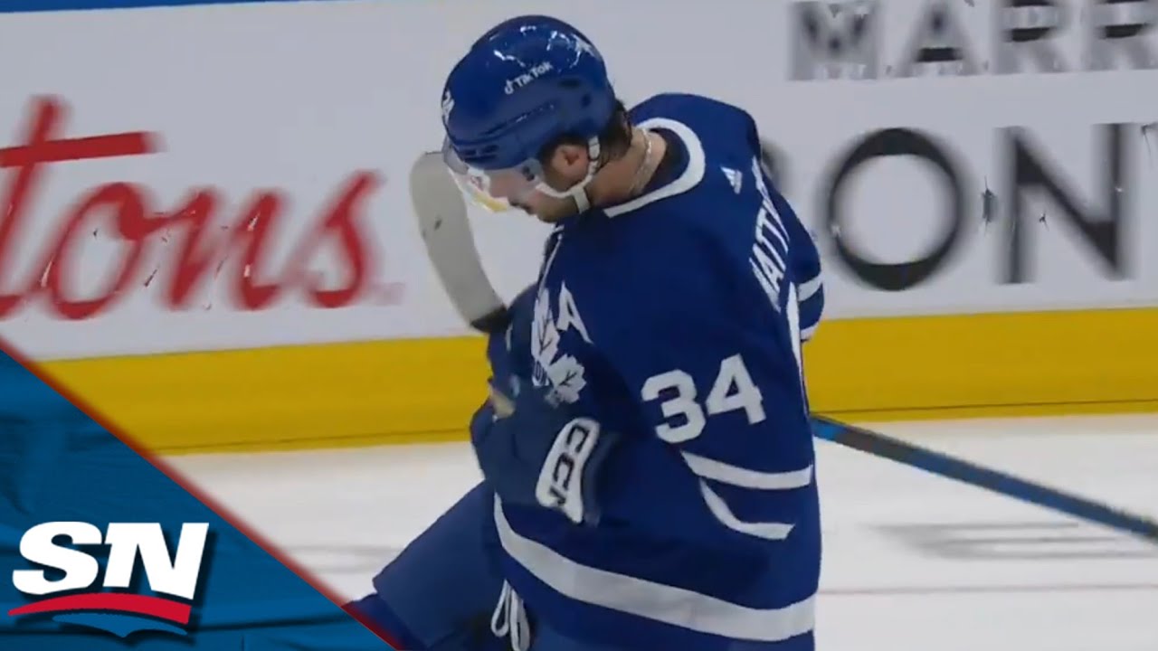 Auston Matthews smites pane of glass in first practice with Toronto Maple  Leafs: 'It was a terrible shot, too