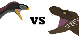 Pivot Rexy (Dominion) vs Therizinosaurus (Dominion) Animation #pivotanimator #dinosaur