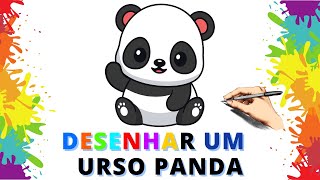 Como desenhar um Urso Panda PASSO A PASSO narrado 