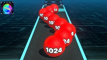 Crazy Ball Run 2048 - Night Mode Ball Merge ! All Levels Gameplay (107-126) android, ios