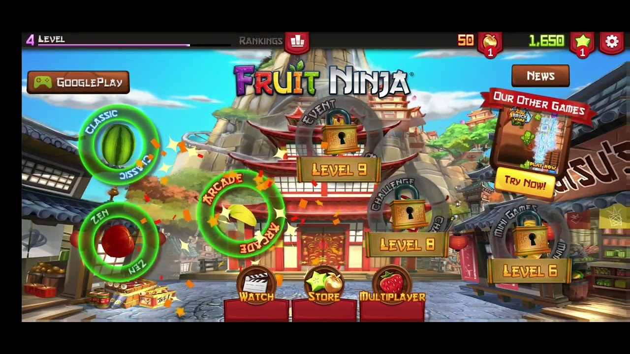 Playing Fruit Ninja Ep. 1 - YouTube