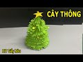 HƯỚNG DẪN LÀM CÂY THÔNG  BẰNG GIẤY A4 - INSTRUCTIONS FOR MAKING PAPER A PINE TREE - DIY GIẤY MÀU