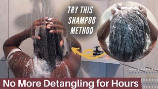 This is How I Shampoo Natural 4c Hair w/o Getting More Tangles | Updated Wash Day Routine