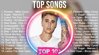 Top Songs 2023 ~ Justin Bieber, Sia, Dua Lipa, Maroon 5, Shawn Mendes, ZAYN, Tones And I