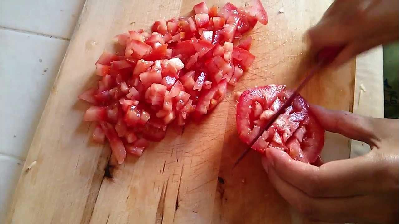 how to dice a tomato in less than a minute YouTube