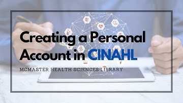 Creating a Personal Account in CINAHL