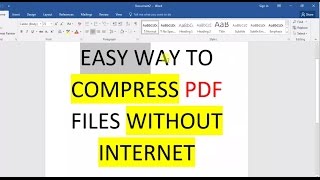 #Easy way to compress PDF files without Internet using MS Word screenshot 3