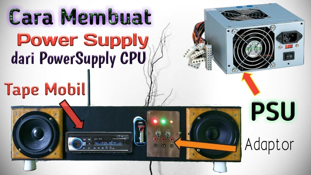 Membuat adaptor dari power supply komputer untuk tape