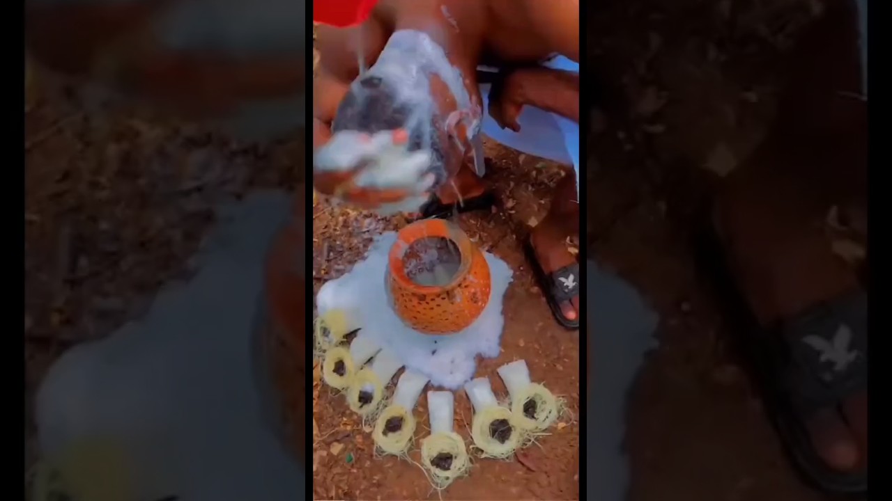 How Suspected Yahoo Boys Baths In Shrines To Become Rich - Viral Video