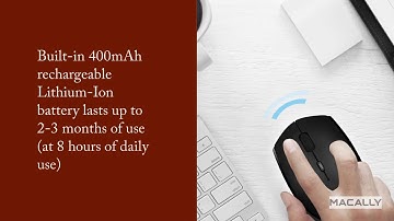 Macally BTEZMOUSEBATB Black Rechargeable Bluetooth Optical Mouse for Mac and PC