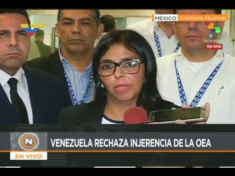 Canciller Delcy Rodríguez celebra que reunión de cancilleres OEA no tuvo consenso contra Venezuela