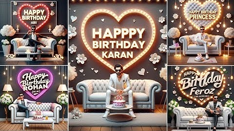 Create Stunning 3D AI Happy Birthday Images | Bing Image Creator Tutorial | Trendy Name Editing