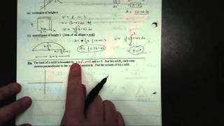 Volume by Cross Sections Part 3