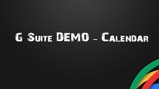 G Suite DEMO - Calendar