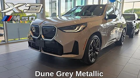 NEW ARRIVAL! 2025 BMW X3 M50 Dune Grey Metallic on Black #bmw #x3 #g45