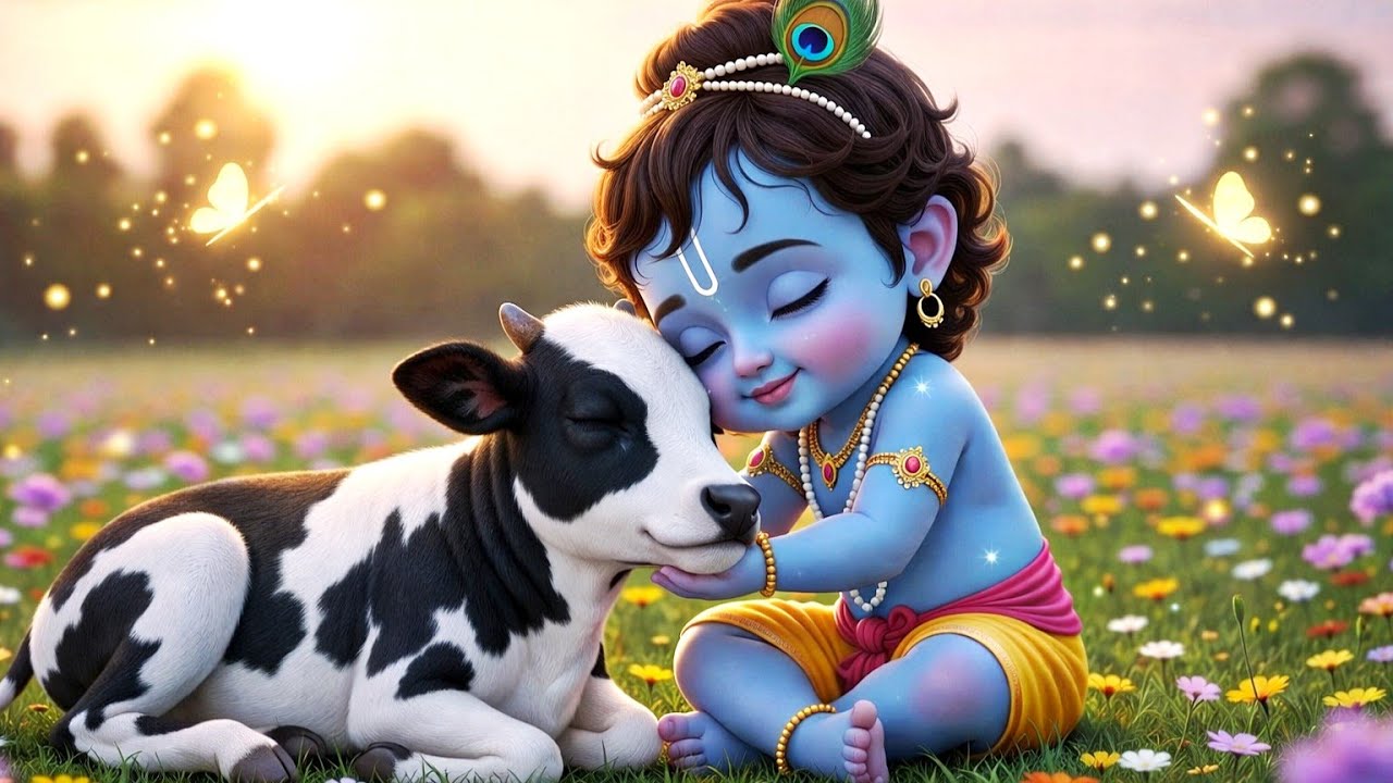Shri Krishna Govind Hare Murari | Divine Krishna Bhajan | Peaceful Sleep Music for Kids