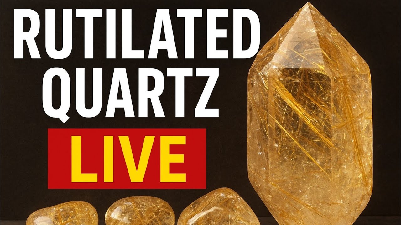Rutilated Quartz LIVE | Golden Rutile Crystal Energy & Healing Power | Rare Crystal Showcase