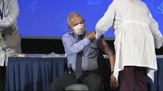 Dr. Fauci Gets First Dose of Moderna Covid Vaccine