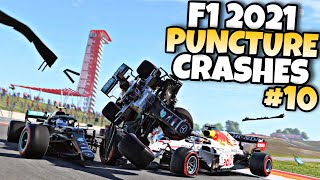 F1 2021 PUNCTURE CRASHES #10