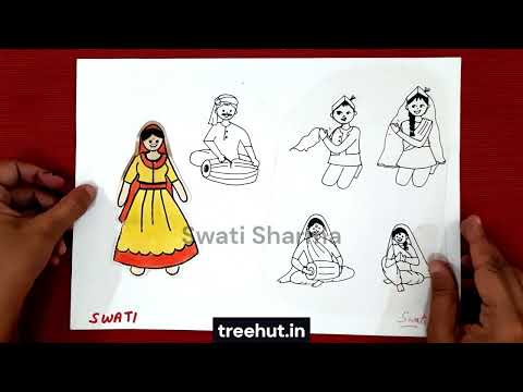 Grade 4 and 5 Drawing Ideas, Easy Human Figures Drawing Ideas