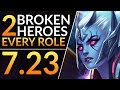 2 BROKEN HEROES for EVERY Role that PROs Are ABUSING - 7.23+ Meta Tips and Tricks - Dota 2 Guide